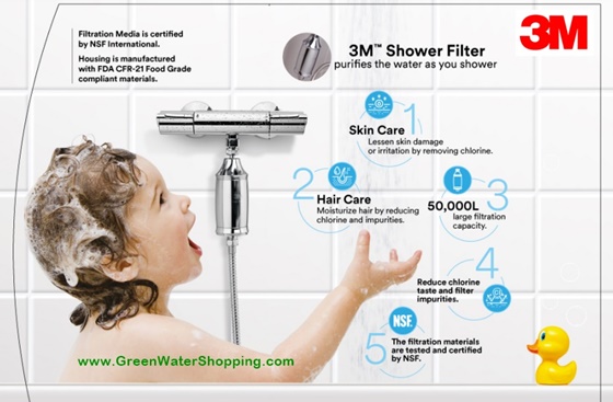 เครื่องกรองน้ำ 3M 3เอ็ม สำหรับการอาบน้ำ (Shower Filter) 