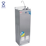 ตู้กดน้ำเย็น, เครื่องทำน้ำเย็น สแตนเลศ มือกดเท้าเหยียบ น้ำพุ ต่อท่อ มีก๊อกงวง น้ำเย็น 2 ก๊อก Maxcool รุ่น MC-6F