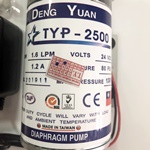 ปั้มอัด ผลิตน้ำดื่ม DENG YUAN สำหรับ เครื่องกรองน้ำ RO 50 - 75 GPD ปั้มเด้งหยวน รุ่น TYP-2500 (DYP-2500) 24VDC