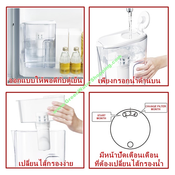 เหยือกกรองน้ำ Mitsubishi Cleansui รุ่น CP407 (ไส้กรอง Super High Grade Filter) ความจุ 2.2 ลิตร