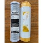 ชุดไส้กรองน้ำ 2 ขั้นตอน ยาว 10 นิ้ว- 2 pieces Carbon + Resin Filter 