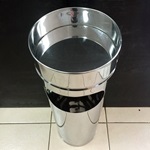ถังขยะสแตนเลส คอลอย ขนาด 8" สูง 26", Stainless Steel Garbage Bin 8 inch width 26 inch height, ถังขยะสแตนเลส คอลอย ขนาดเส้นผ่านศุนย์กลาง 8นิ้ว สูง 26นิ้ว