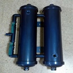 เครื่องกรองน้ำ PVC 2 กระบอก พร้อมสารกรองคาร์บอน และสารกรองเรซิ่น